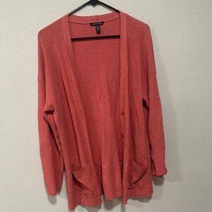 Eileen Fisher Warm Coral Cardigan